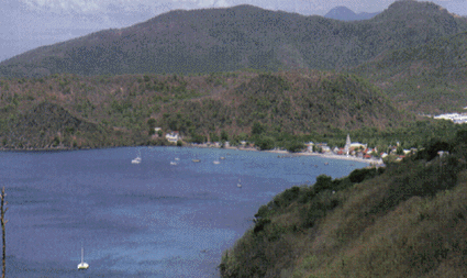 Le bourg et la baie des Anses d'Arlet